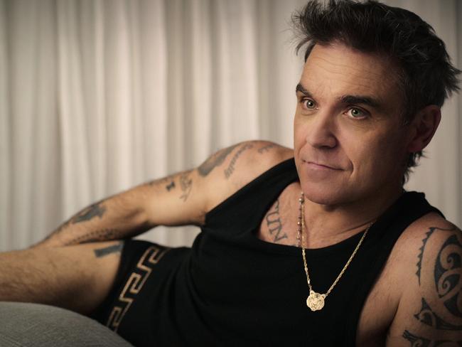 Robbie Williams for the new four-part Doco about his life dropping on Netflix in November. Picture: Netflix