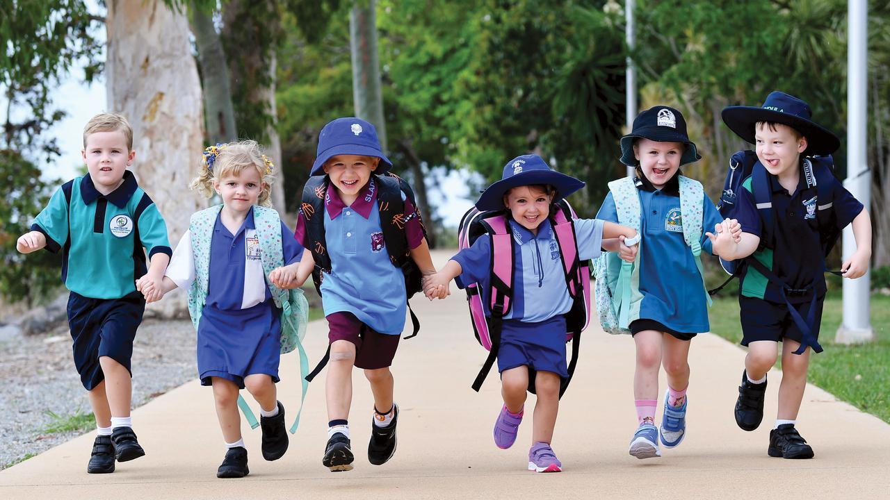 New 2020 Preps Jamie Ferrier, Axel Safe, Phoebe Doumergue, Abbie Atherton-Andrews and Nate Batchelor. Picture: Tony Martin
