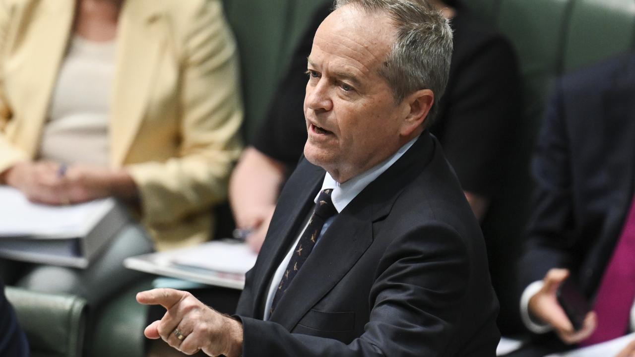 NDIS and Government Services Bill Shorten during Question Time at Parliament House in Canberra. Picture: NCA NewsWire / Martin Ollman