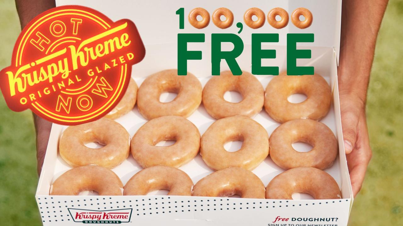 Krispy Kreme stores across Queensland are giving away 100,000 free original glazed doughnuts for this year's Doughnut Day.