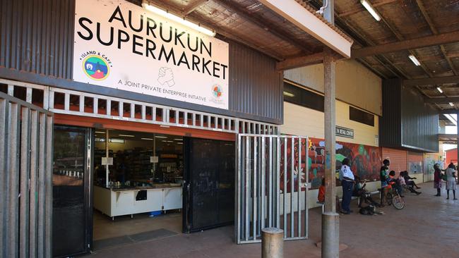 The Aurukun Supermarket run by Island &amp; Cape was targeted on Monday. PICTURE: Brendan Radke