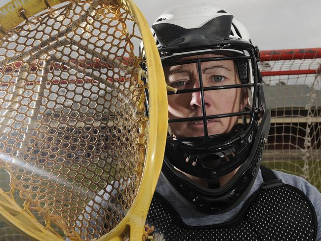 n11ht746 Game day lacrosse  ,   Newport Women's Lacrosse ,State League goal keeper  Cath Morphett