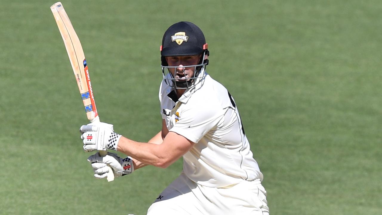 Shaun Marsh in action against South Australia in the Sheffield Shield.