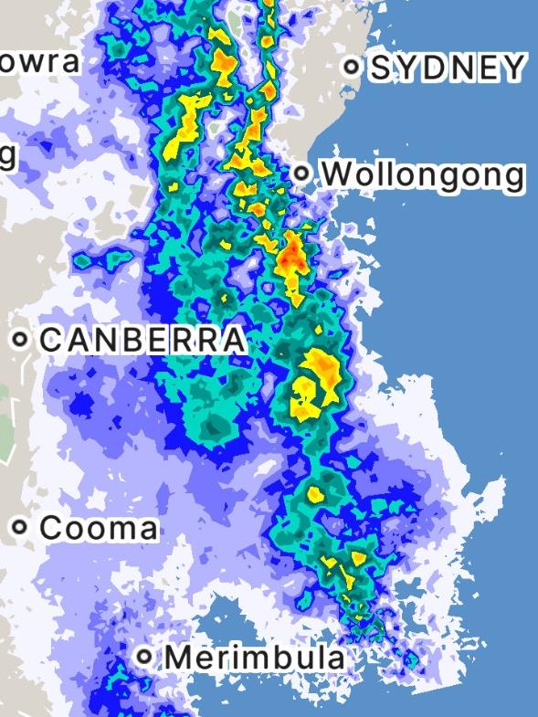 Large parts of NSW were smashed by wild weather. Picture: Bureau of Meteorology