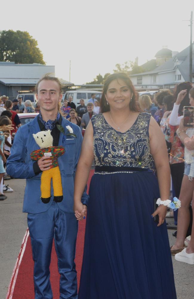 Warwick State High School graduates (from left) Sonie and Toby at Warwick RSL on November 17, 2023. Photo: Jessica Klein