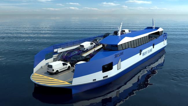 The first of two new vessels to ply the Bruny Island route will be built by Richardson Devine Marine in Tasmania. Picture: SUPPLIED