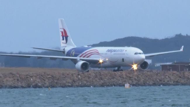 The plane on the tarmac at Sydney Airport. Picture: TNV