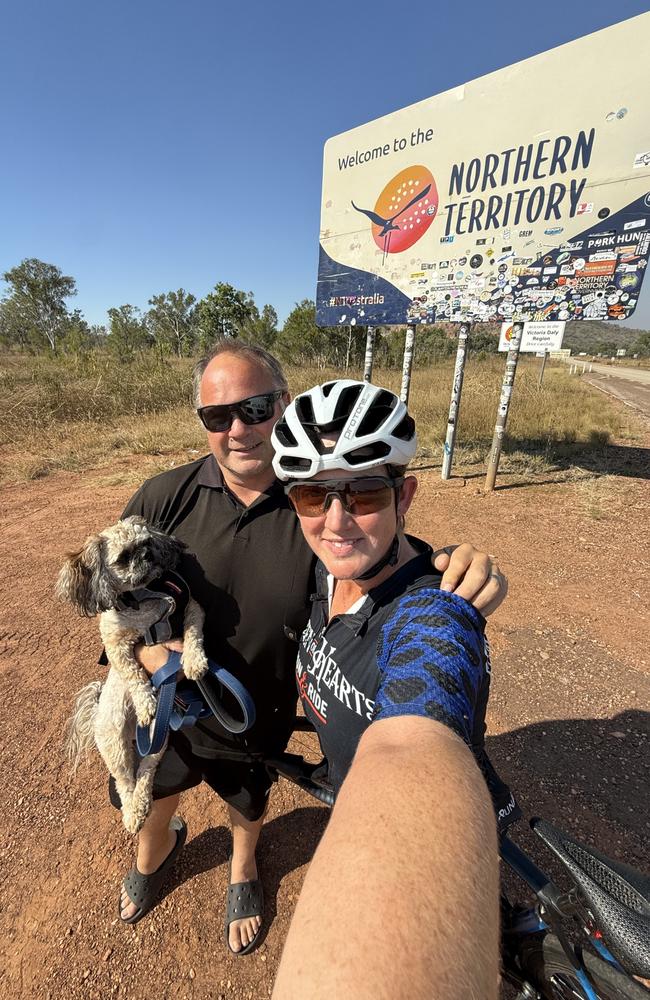 Dawn Beaumont with her husband Kurt and their dog.