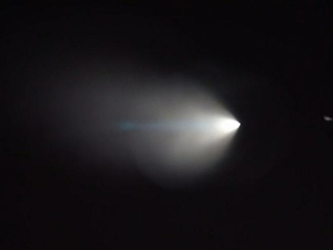 Alarming ... An unarmed missile fired by the US Navy from a submarine off the coast of southern California at the weekend created a bright light that startled residents across the state and was visible as far away as Nevada and Arizona.