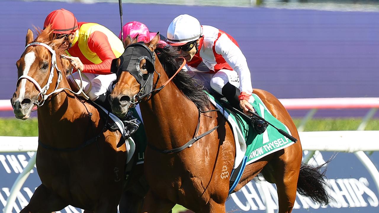 Know Thyself winning the Country Championships Final last month. Picture: Jeremy Ng/Getty Images
