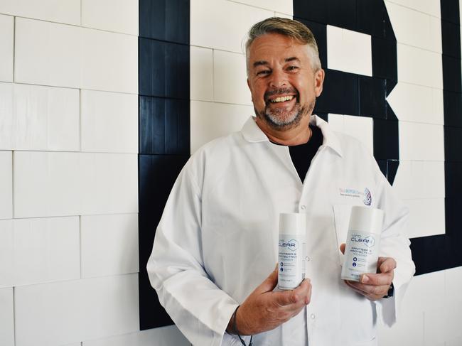 Ross Macdougald with Biologi products. Picture: Tessa Flemming.