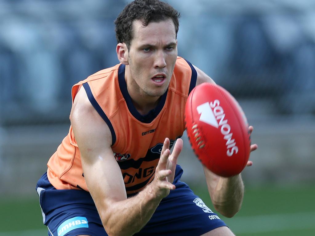 Darcy Fort is vying for Geelong’s No.1 ruck spot. Picture: Peter Ristevski