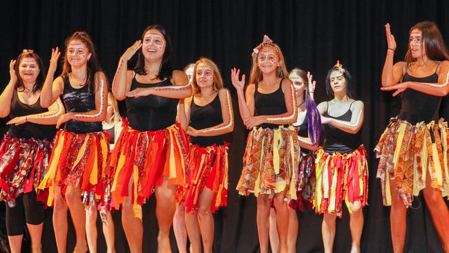 The Aboriginal dancers.