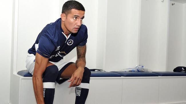 Tim Cahill's Millwall unveiling. Source: millwallfc.co.uk.