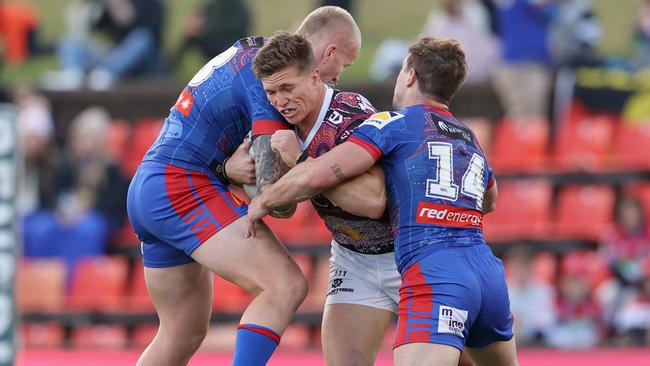 The Knights brought the Sea Eagles’ strong run of form to a halt. (Photo by Ashley Feder/Getty Images)