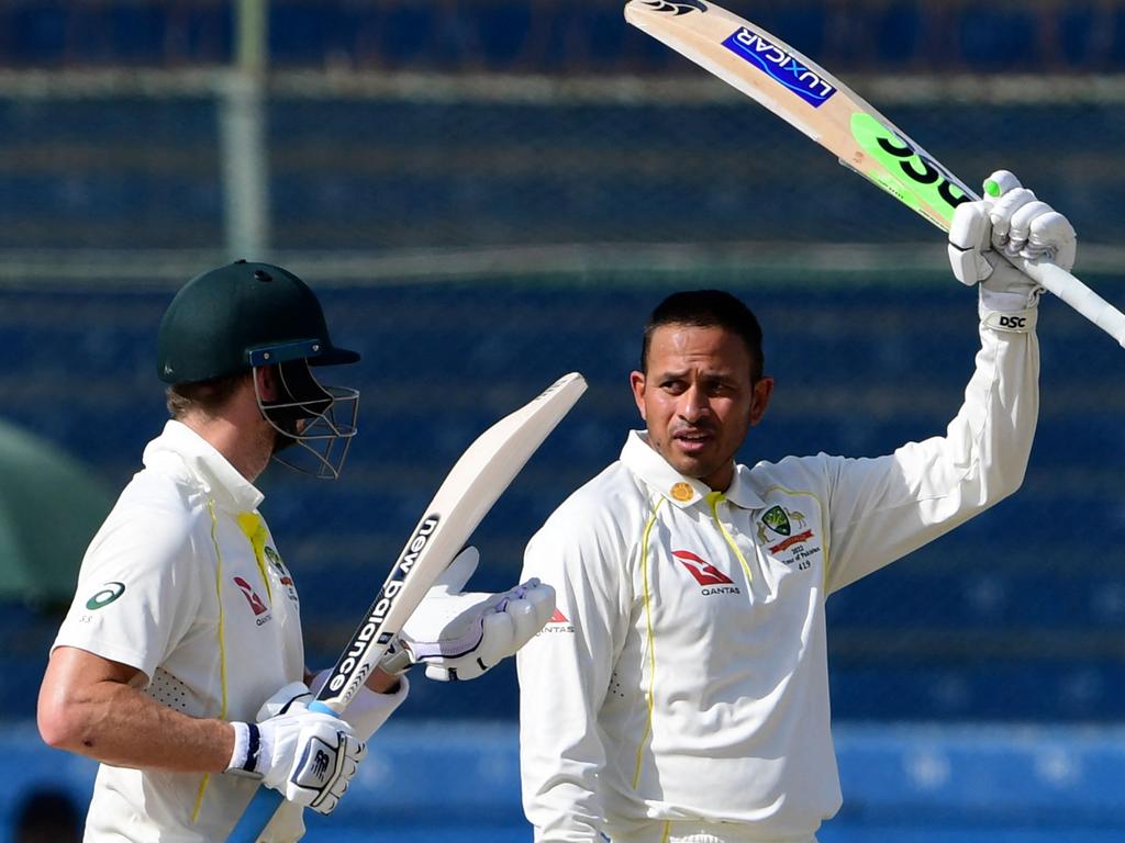 Khawaja and Smith showed extreme patience throughout their knock. Picture: Asif Hassan/AFP