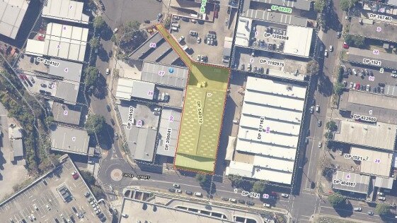 A diagram with the development application documents showing the location of the proposed new Rent a Space storage building. Picture: Supplied