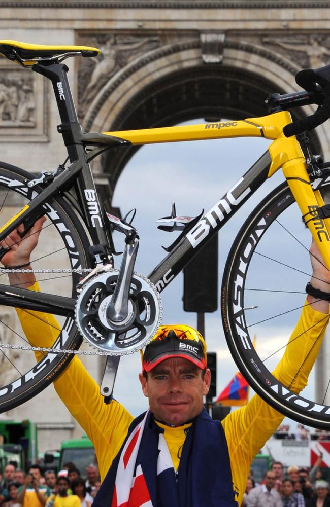 Cadel Evans won the Tour de France in 2011. Picture: AFP