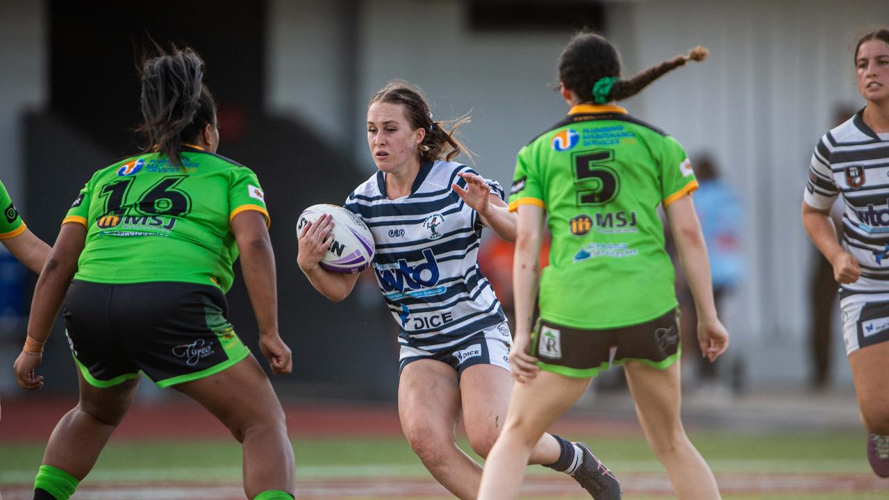 Jacinda Summers as the Darwin Brothers take on the Palmerston Raiders in the 2023 NRL NT women's grand final. Picture: Pema Tamang Pakhrin