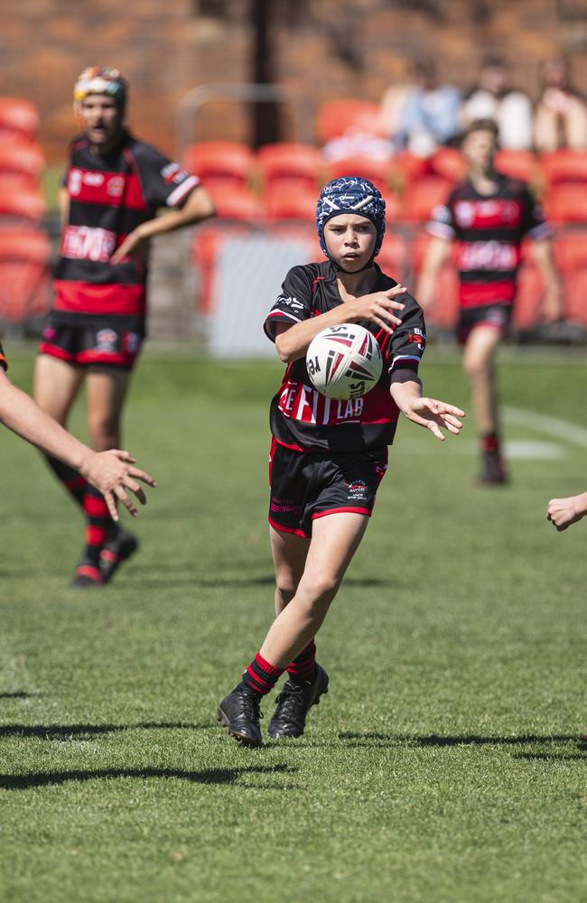 Ashton Hallinan of Valleys against Southern Suburbs in U13/14 boys Toowoomba Junior Rugby League grand final at Toowoomba Sports Ground, Saturday, September 7, 2024. Picture: Kevin Farmer