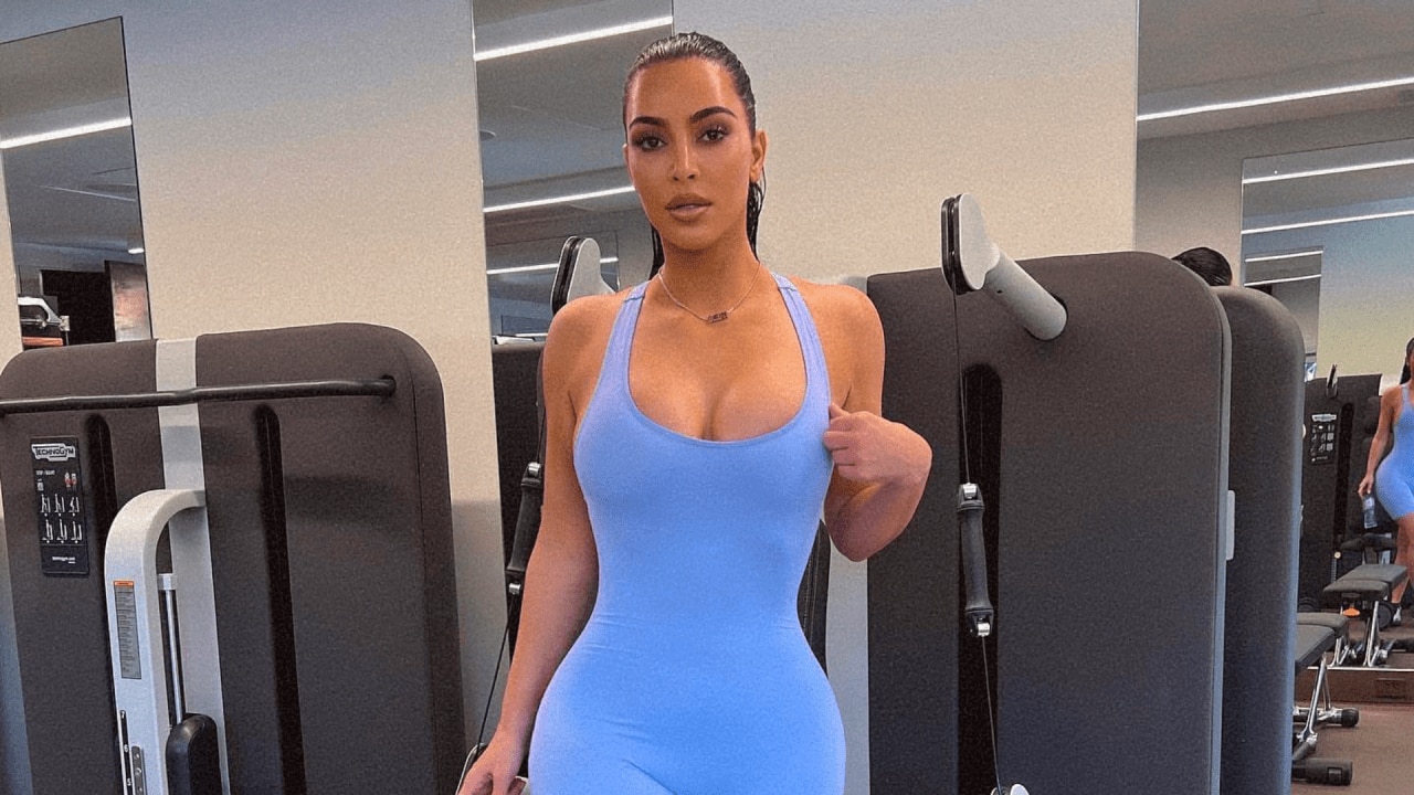 Kim Kardashian Blue Pajama Shorts for Women