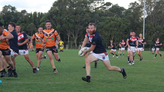 Erina Eagles fullback Lincoln Tubridy was strong in his side’s 28-16 win over The Entrance. Photo: Alex Pichaloff.