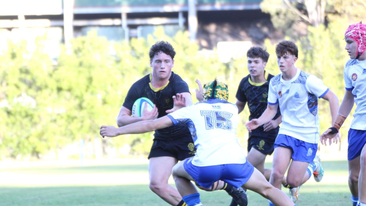 AIC First XV rugby action between St Laurence's and St Edmund's on Wednesday, May 22, 2024.