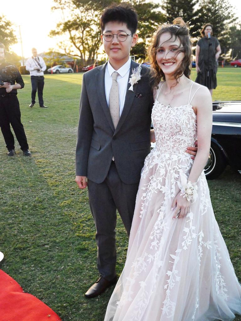 Preston Long and Lauren Bainbridge at the 2024 Rockhampton Grammar School formal.
