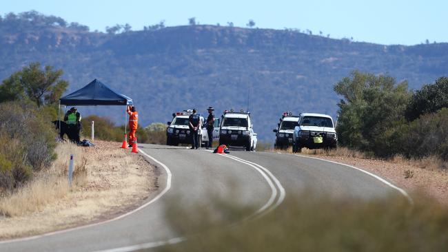 The cyclist was killed on the Horrocks Highway near Quorn. Picture: Tait Schmaal.