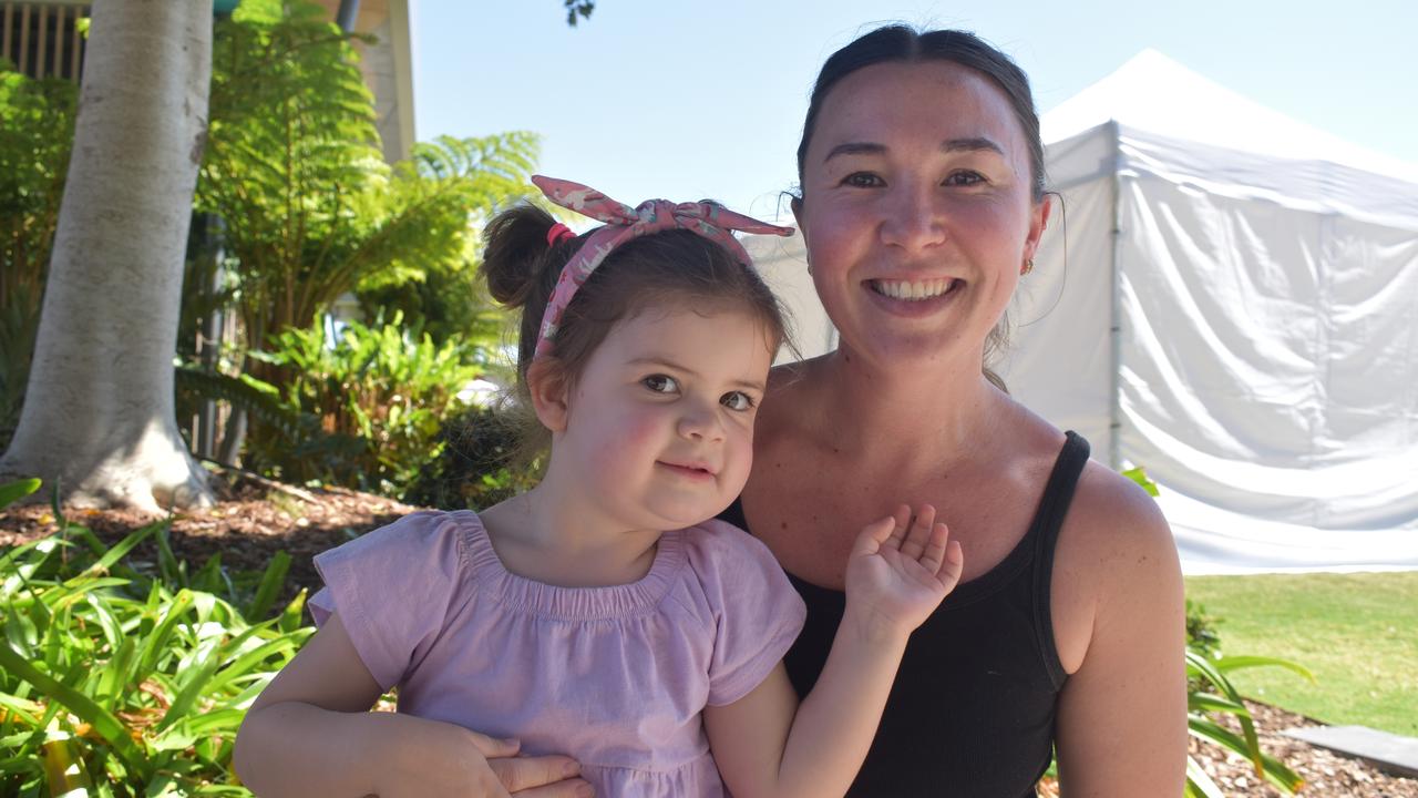 Karlee Whitehead and Elsie Whitehead at Spring Vibes at the Nicholas Street Precinct, Ipswich. Photos: Georgie Walker