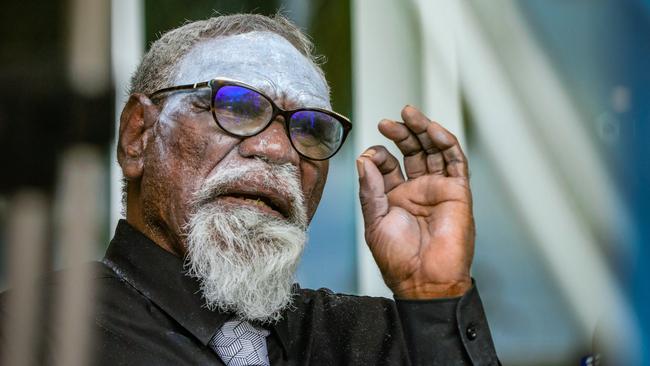 Warlpiri elder Ned Jampijinpa Hargraves. Picture: Glenn Campbell