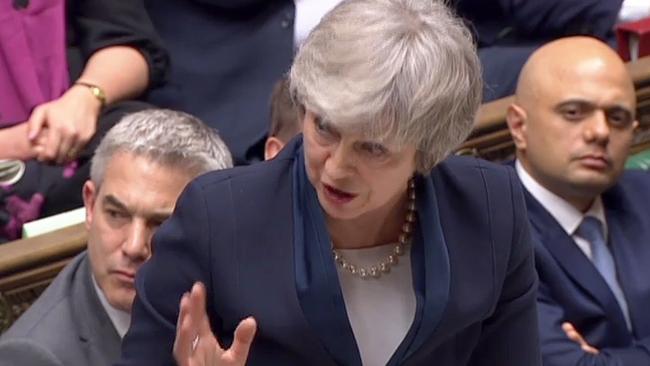 Theresa May makes her final, passionate plea. Picture: AFP. 