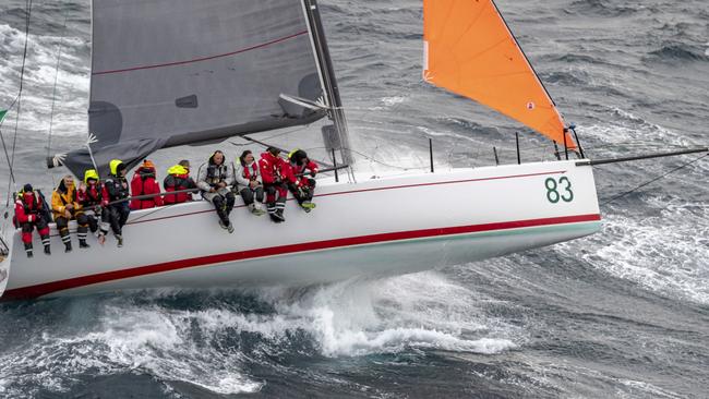 The Sydney to Hobart yacht Showtime in the last Sydney to Hobart yacht race. Pic: Rolex.