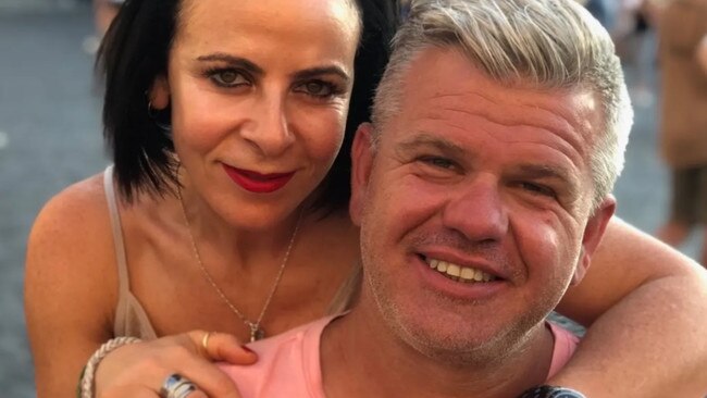 Nick and his wife Belinda. Picture: Nine News.