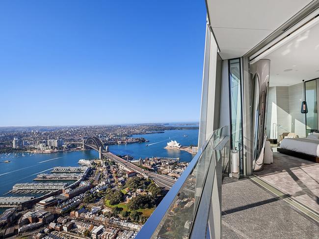 View from the top at the Barangaroo tower.