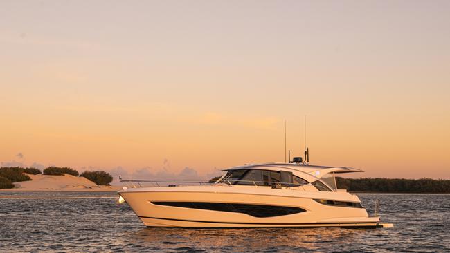 Riviera 4300 Sports express is one of 700-plus vessels on show at the Sanctuary Cove International Boat Show. Picture: Riviera.