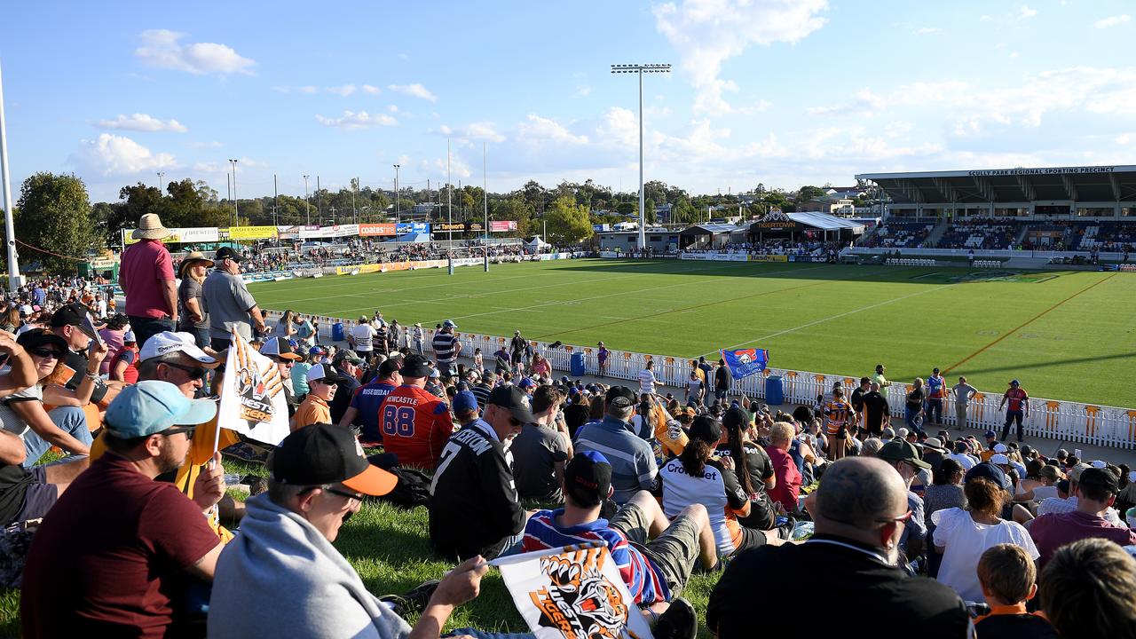 Wests Tigers and Cronulla will lash at Scully Park in Tamworth this weekend Picture: AAP Image/Dan Himbrechts