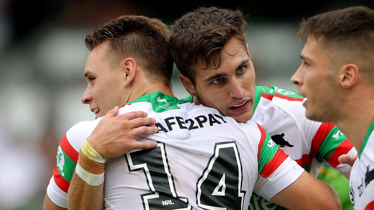 Blake Taaffe (No.14) gets a big chance to shine against the Dragons this weekend. Picture: AAP Image/Richard Wainwright