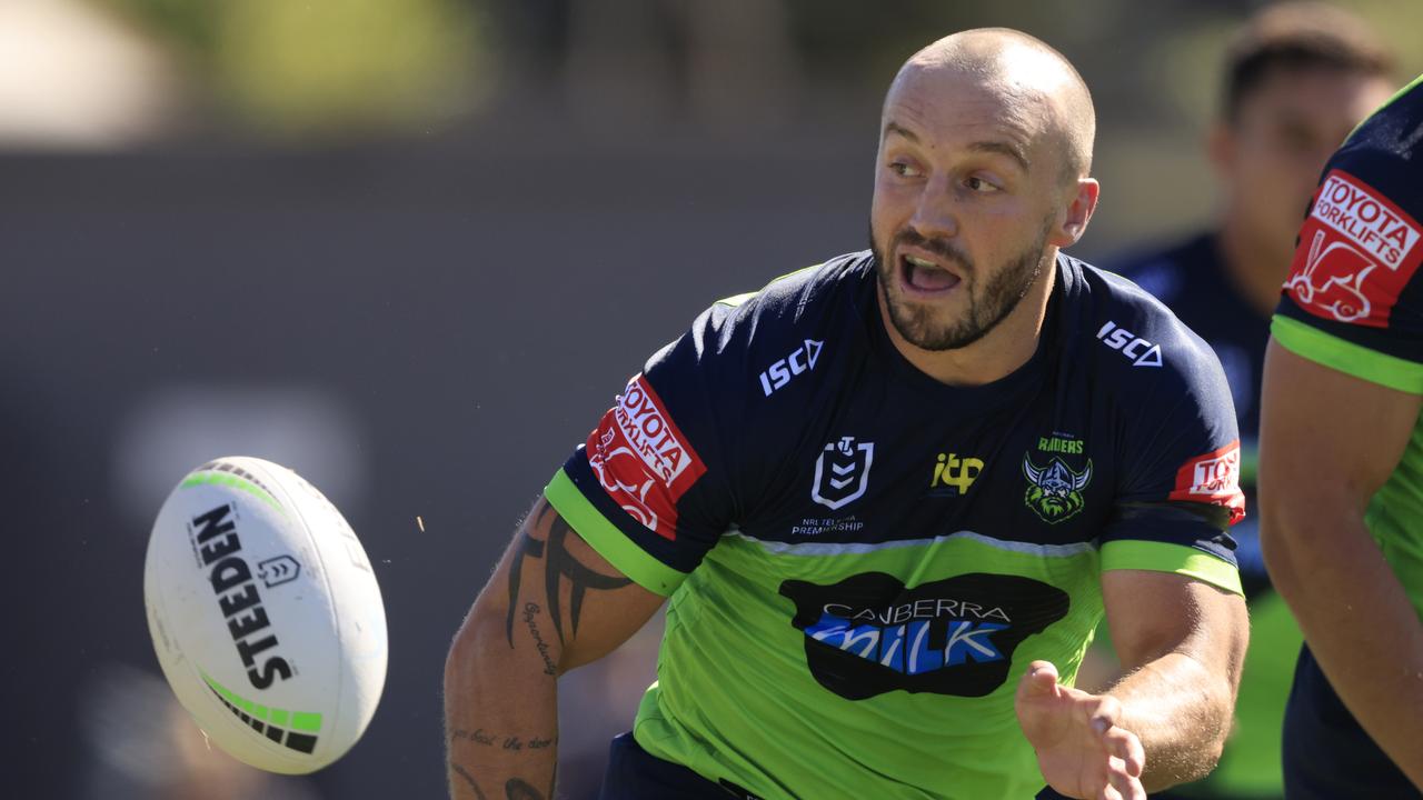 Josh Hodgson gets a pass away in his Raiders comeback game