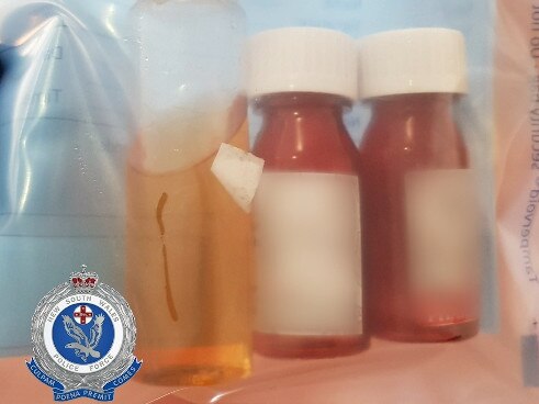 Some of the bottles seized by police. Picture: NSW Police