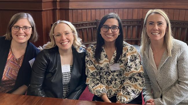 Superstars of STEM (L-R) Megan Born, Kelsi Dodds, Jessica Bohorquez, Kate Brand. Picture Brad Crouch