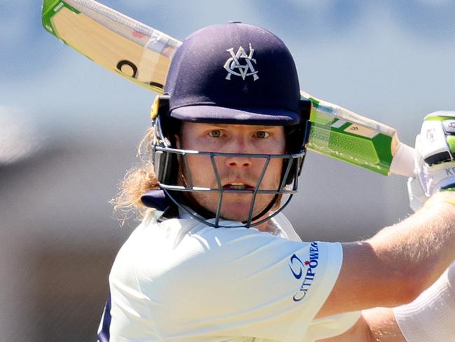 ADELAIDE, AUSTRALIA - NOVEMBER 01: William Pucovski of Victoria bats during day three of the Sheffield Shield match between South Australia and Victoria at ACH Group Stadium on November 01, 2020 in Adelaide, Australia. (Photo by Daniel Kalisz/Getty Images)