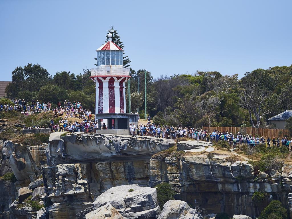 Crowds gather on the south headland during the 2019 Sydney to Hobart on December 26, 2019 in Sydney, Australia. (Photo by Brett Hemmings/Getty Images)