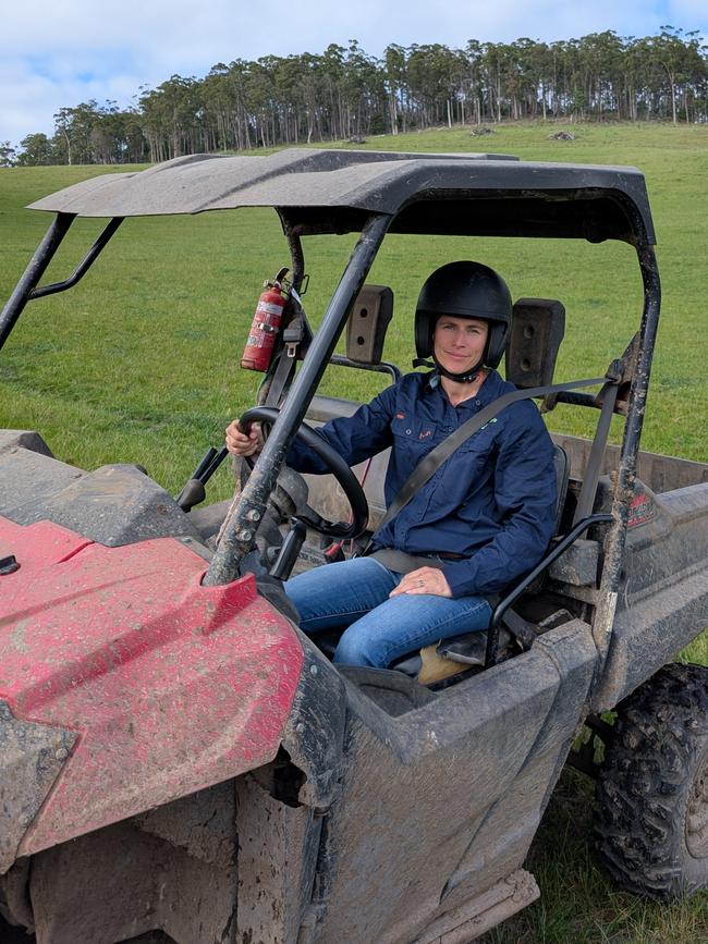 Farmsafe Australia chair Felicity Richards on her farm near Launceston, Tasmania.