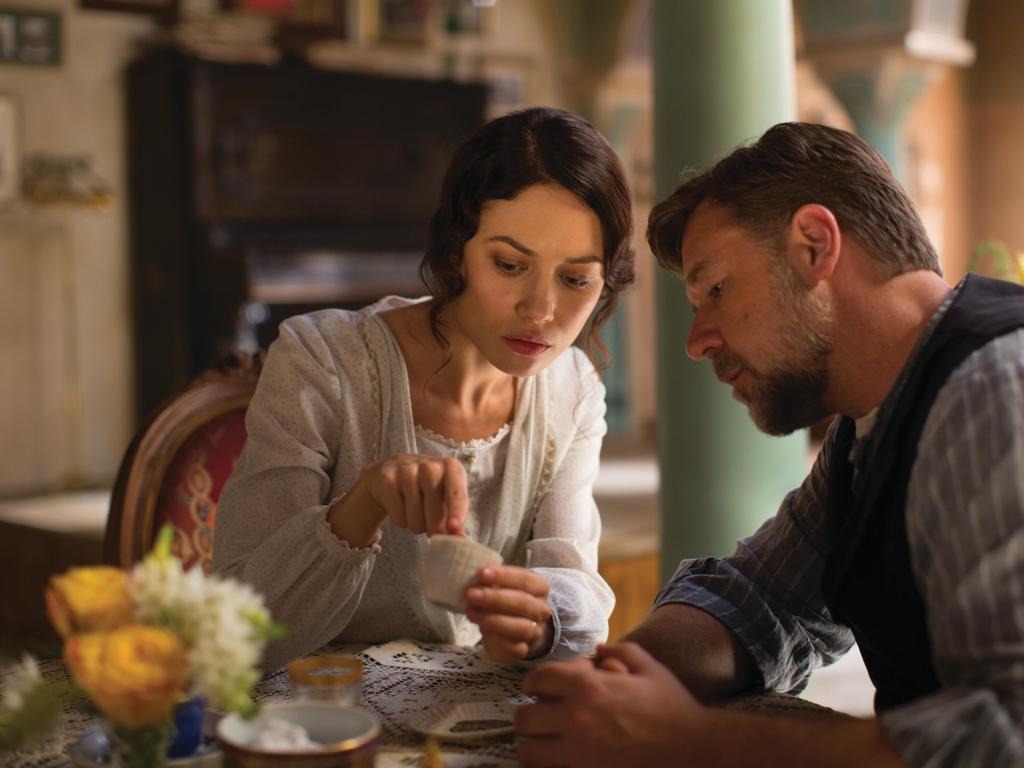 Joshua Connor (Russell Crowe) and Ayshe (Olga Kurylenko) in a scene from The Water Diviner. Picture: Universal