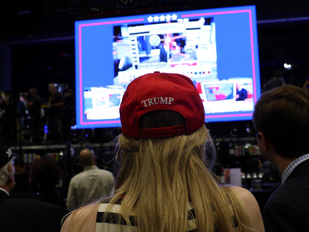 America is tensely watching the vote count. Picture: AFP