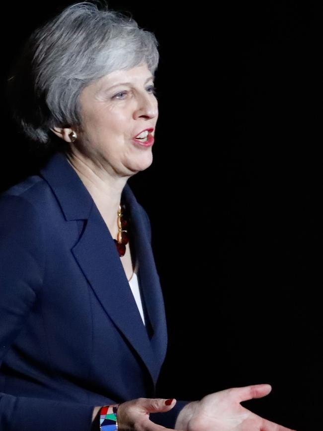 Britain's Prime Minister Theresa May gives a statement outside 10 Downing Street.