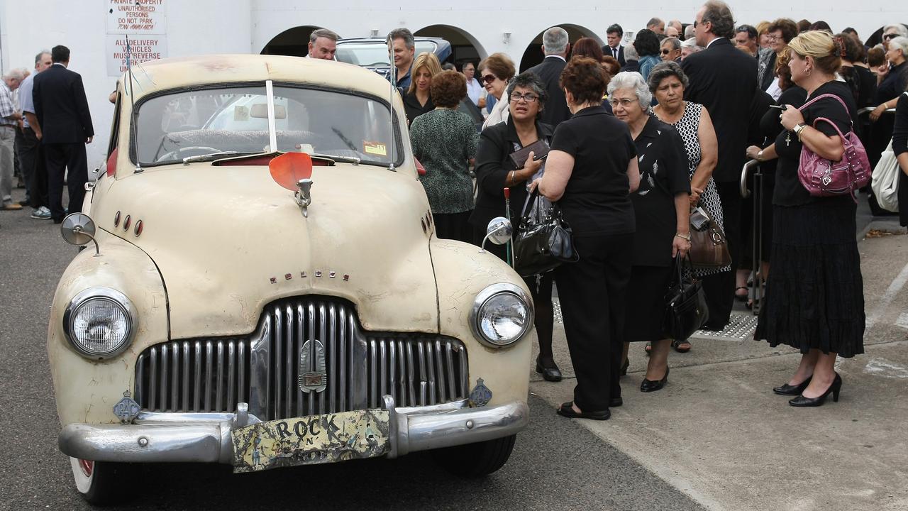 Rock ‘n' Roll George’s FX Holden and his funeral in 2009.