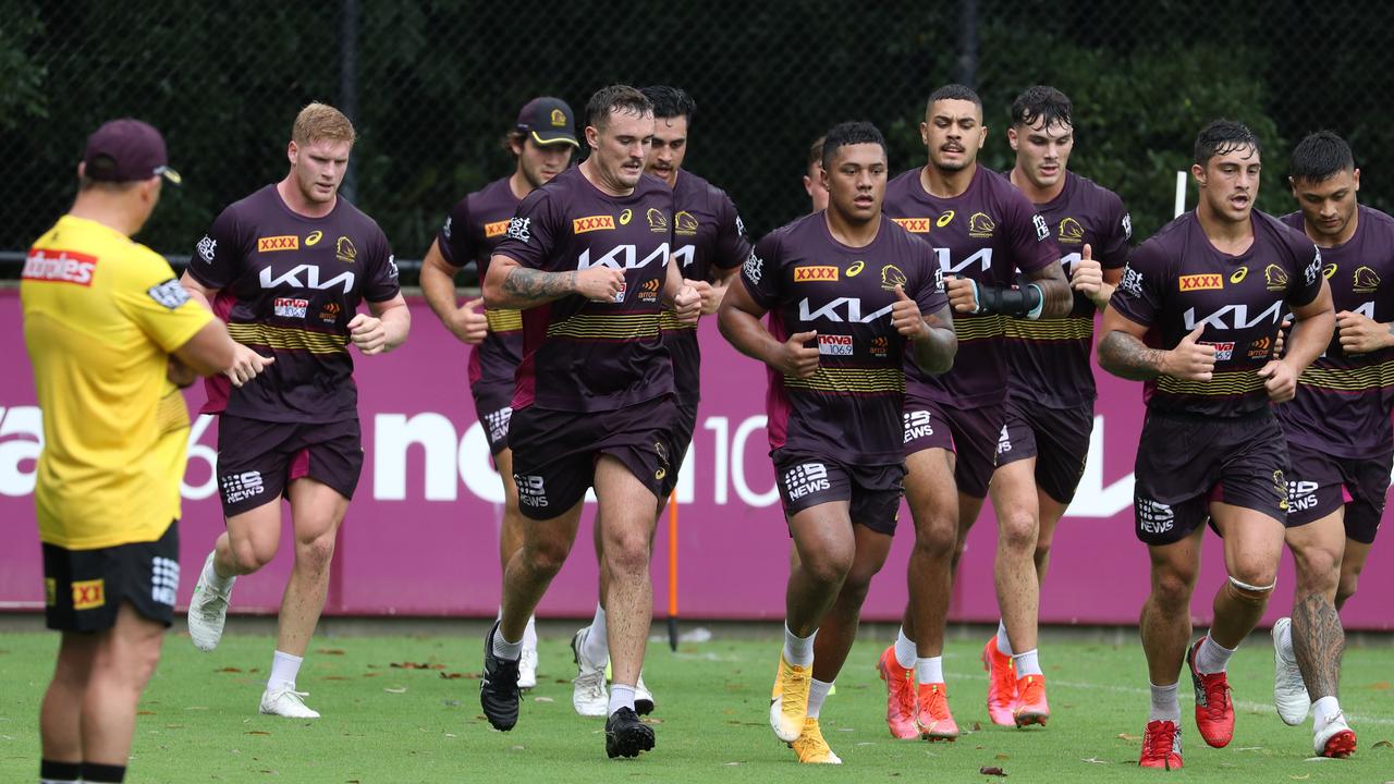 Walters watches on as his troops take part in a training drill. Picture: Annette Dew