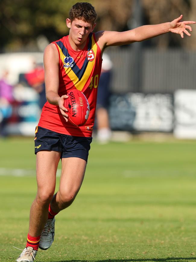 Rising SA ruckman Alex Dodson impressed again. Picture: Sarah Reed/AFL Photos